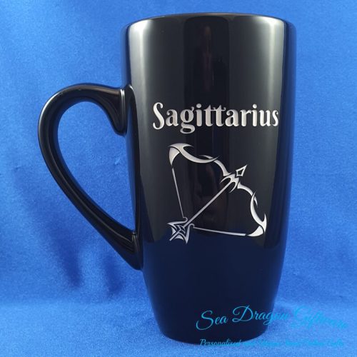 Ceramic Tall Coffee-Tea-Mug-Sagittarius-Close Up