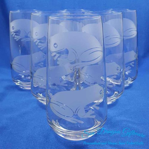 Tall Tumbler Drinking Glass Set #1-Frog #1-2-6 Pack#1