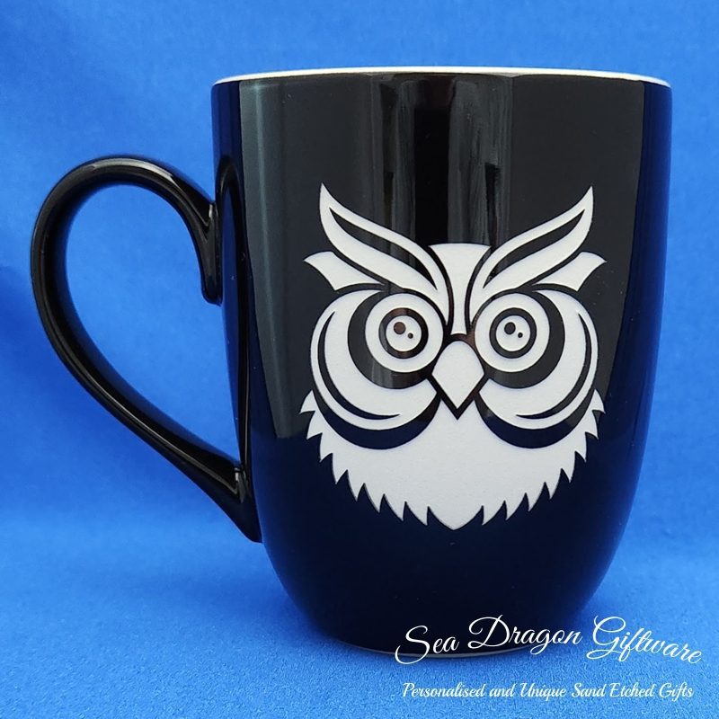 Owl Face - Black Gloss