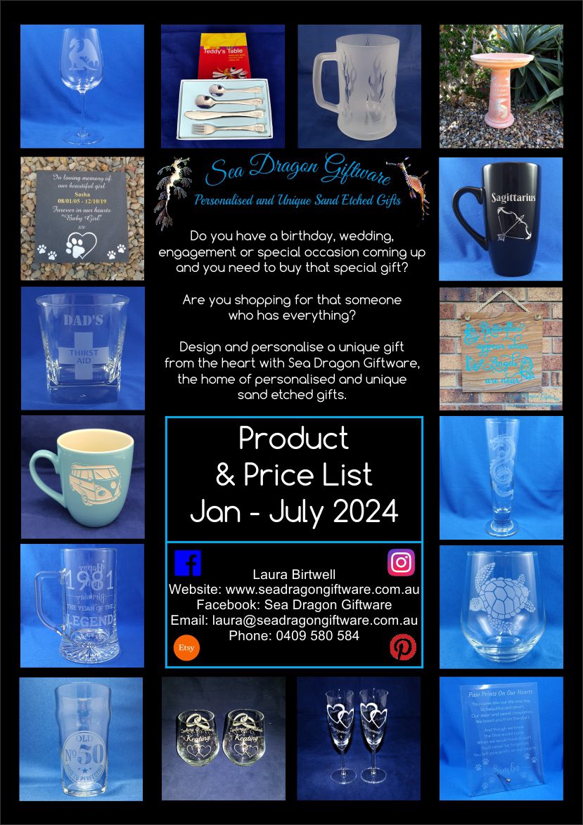 Sea Dragon Giftware Product & Price List 2024
