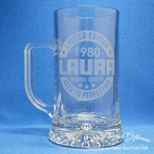 Personalised Beer Stein/Mug #2 – Birthday Year #1-Design #1