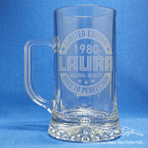 Personalised Beer Stein/Mug #2 – Birthday Year #1-Design #2