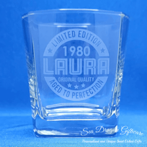 Personalised Quartet Spirit Glass - Birthday Year #1-Design #2