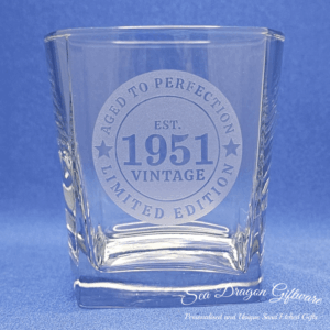 1951 - Engraved Spirit Glass