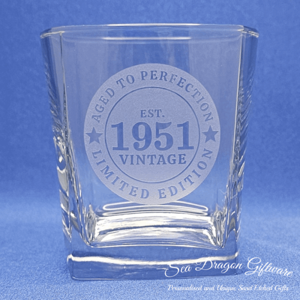1951 - Engraved Spirit Glass