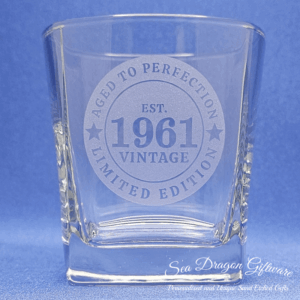 1961 - Engraved Spirit Glass