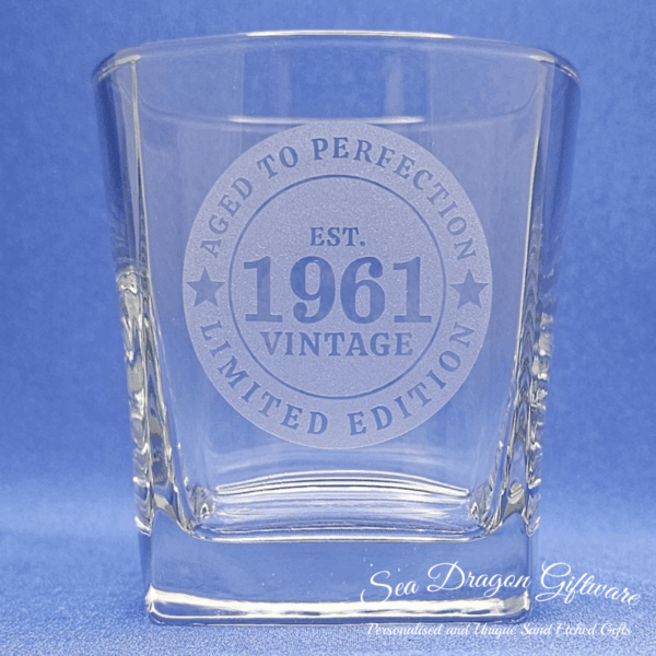 1961 - Engraved Spirit Glass
