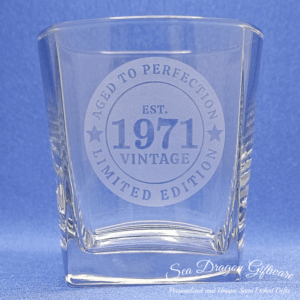 1971 - Engraved Spirit Glass