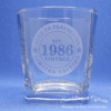 1986 - Engraved Spirit Glass