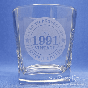 1991 - Engraved Spirit Glass