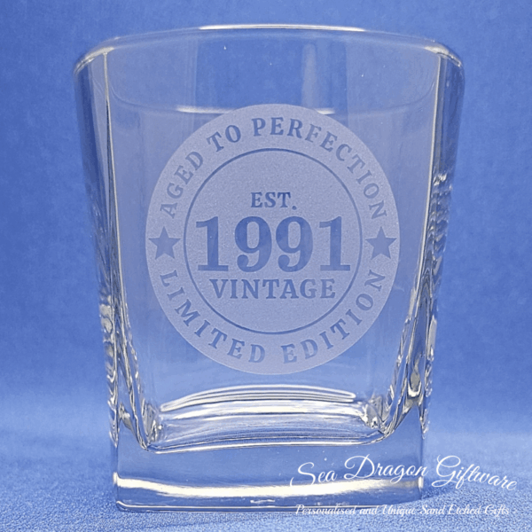 1991 - Engraved Spirit Glass
