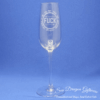 Fuck - Champagne Flute Glass #2 - Narrow