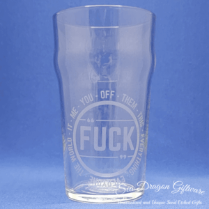 Fuck - Pint Beer Glass