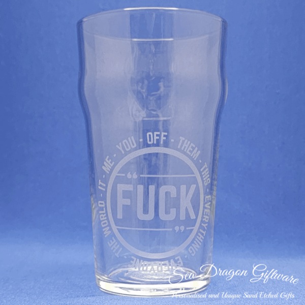 Fuck - Pint Beer Glass