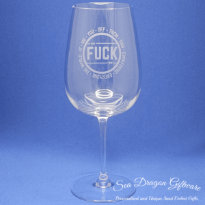 Fuck - Traditional XL Red Wine Glass