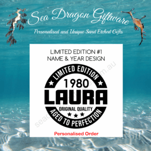 Limited Edition #1 - Name and Year Design