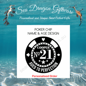 Poker Chip - Personalised Name and Age Design