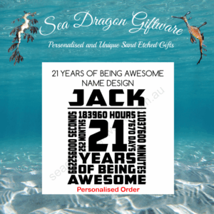 21 Years Of Being Awesome - Personalised Name