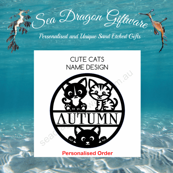 Cute Cats - Personalised Name