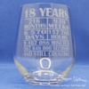 18 Years And Still Counting-Stemless Wine Glass