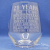 21 Years And Still Counting-Stemless Wine Glass
