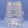 30 Years And Still Counting-Stemless Wine Glass