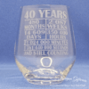 40 Years And Still Counting-Stemless Wine Glass