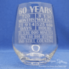 60 Years And Still Counting-Stemless Wine Glass