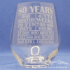 80 Years And Still Counting-Stemless Wine Glass