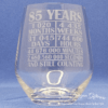 85 Years & Still Counting - Stemless Wine Glass