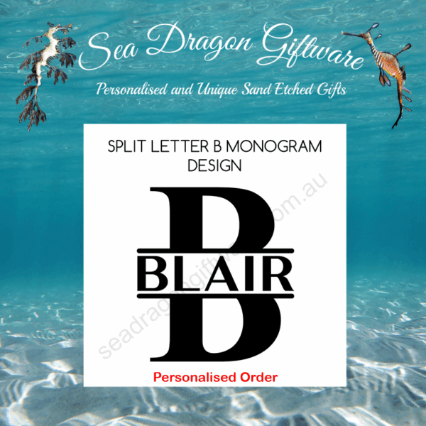 Split Letter B Monogram Design