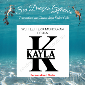 Split Letter K Monogram Design