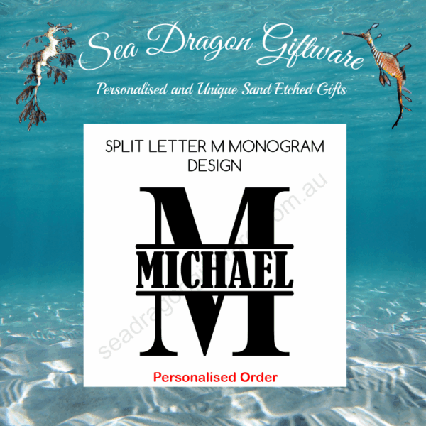 Split Letter M Monogram Design