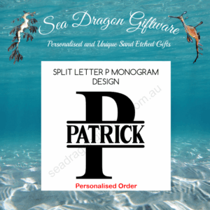 Split Letter P Monogram Design
