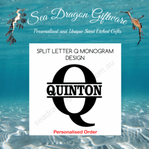 Split Letter Q Monogram Design