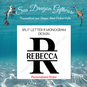Split Letter R Monogram Design
