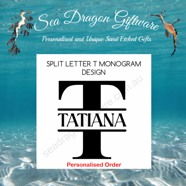 Split Letter T Monogram Design