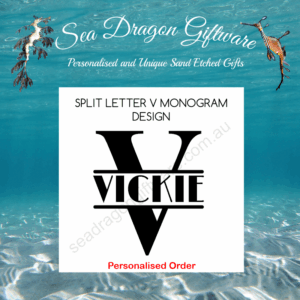 Split Letter V Monogram Design