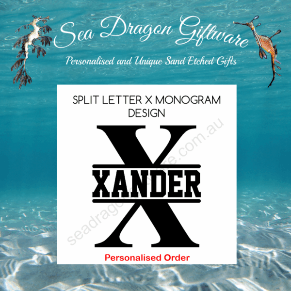 Split Letter X Monogram Design