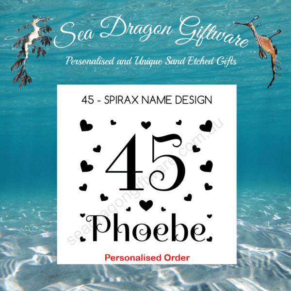 45 - Personalised Name - Spirax