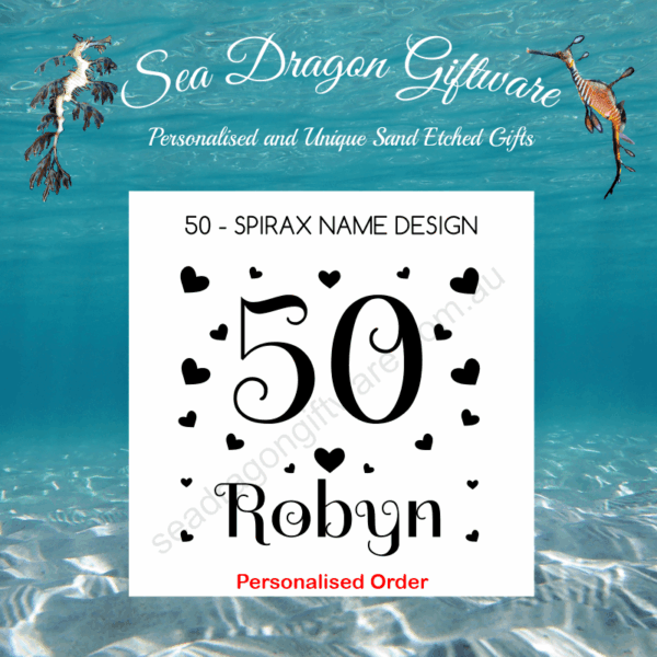50 - Personalised Name - Spirax