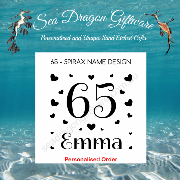 65 - Personalised Name - Spirax