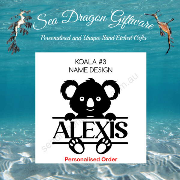Koala #3 Personalised Name Design