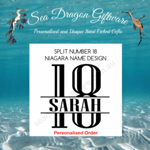 Split Number 18 - Personalised Name - Niagara