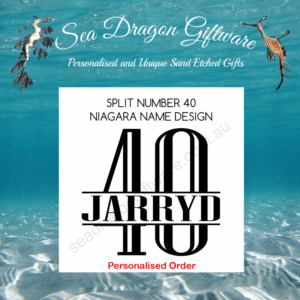 Split Number 40 - Personalised Name - Niagara