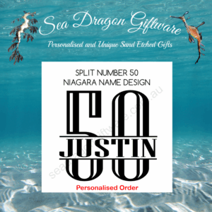 Split Number 50 - Personalised Name - Niagara