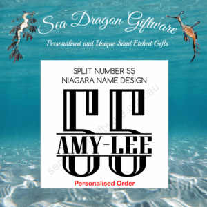 Split Number 55 - Personalised Name - Niagara