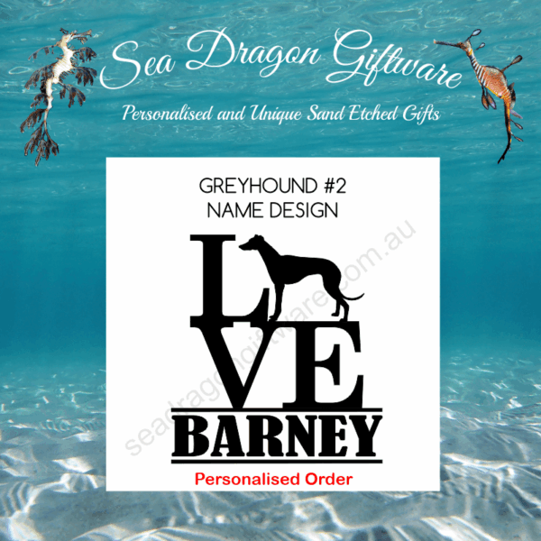 Greyhound #2 - Personalised Name