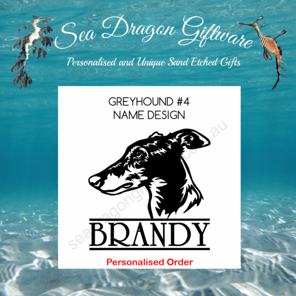 Greyhound #4 - Personalised Name