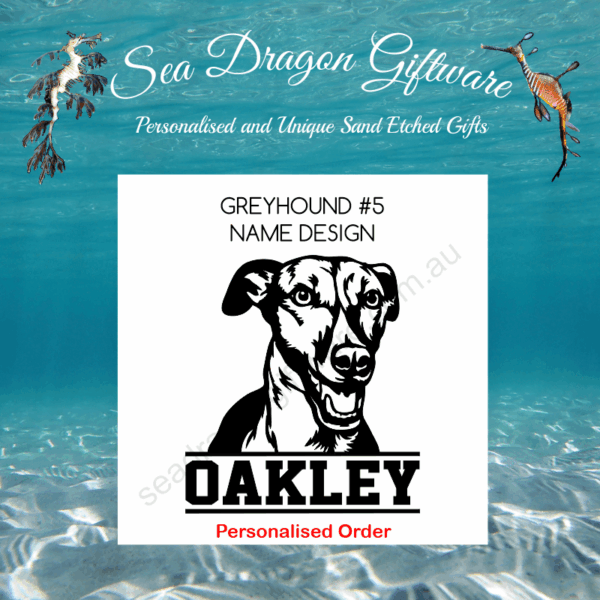 Greyhound #5 - Personalised Name